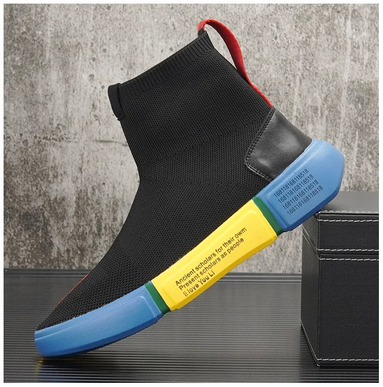 Colorful Knit Slip-On Sneakers