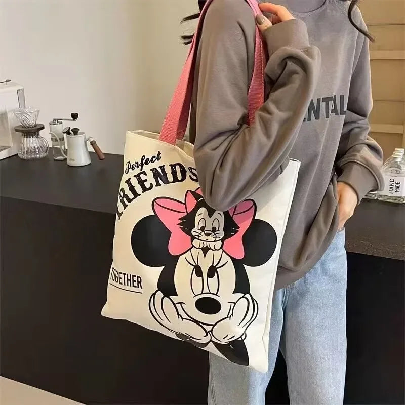 Charming Mickey & Minnie Canvas Bag