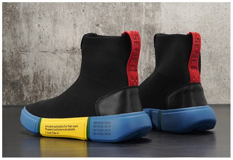 Colorful Knit Slip-On Sneakers